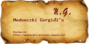 Medveczki Gorgiás névjegykártya